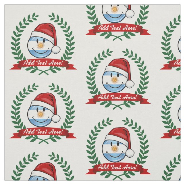 Lächeln Sie Argentinien Flag Urlaub Stoff (Muster)