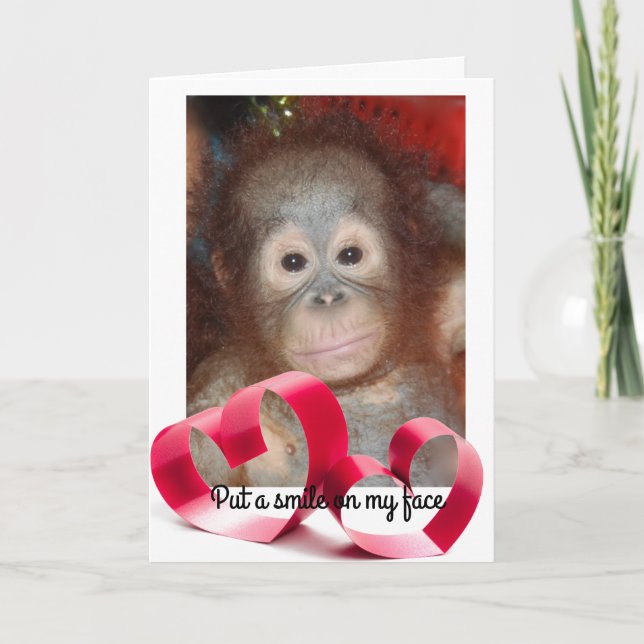 Lächeln Sie auf meine Gesichtskarte. Feiertagskarte (Vorderseite)