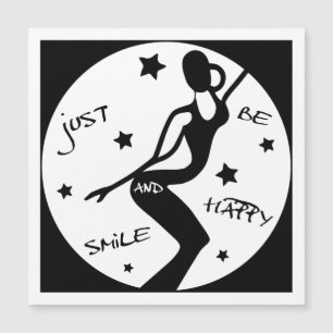 Lächeln Sie einfach und seien Sie glücklich, lusti Magnetkarte