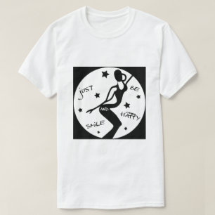 Lächeln Sie einfach und seien Sie glücklich, lusti T-Shirt