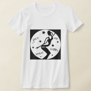 Lächeln Sie einfach und seien Sie glücklich, lusti T-Shirt