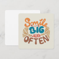 Lächeln Sie oft Big Lächeln: Freude