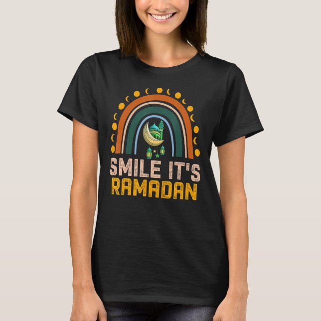Lächeln sie Ramadan muslimischen Eid Mubarak islam T-Shirt (Vorderseite)