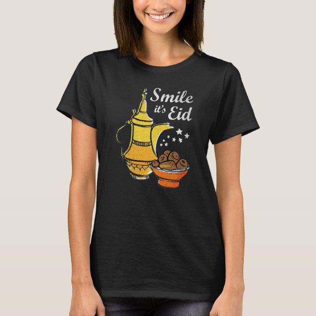 Lächeln Sie sein Eid Eid Mubarak T-Shirt (Vorderseite)