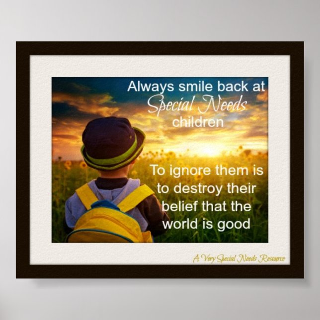 Lächeln Sie sich immer wieder ein Kinderplakat für Poster (Vorne)