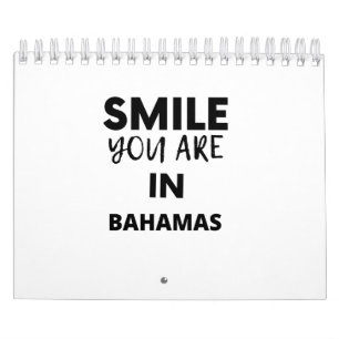 LÄCHELN SIE SIND IN DEN BAHAMAS KALENDER