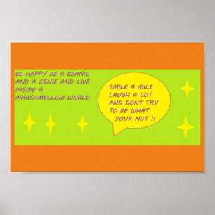 Lächeln Sie und seien Sie glücklich Poster Print T