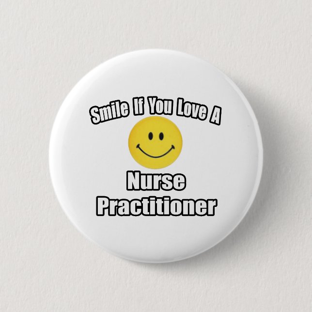 Lächeln Sie, wenn Sie ein Krankenpfleger-Liebe Button (Vorderseite)
