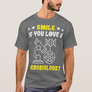 Lächeln Sie, wenn Sie eine Mikrobiologe Zellstrukt T-Shirt