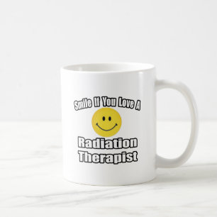 Lächeln Sie, wenn Sie einen Strahlentherapeuten Li Tasse