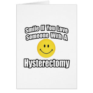 Lächeln Sie, wenn Sie jemanden mit einer Hysterekt