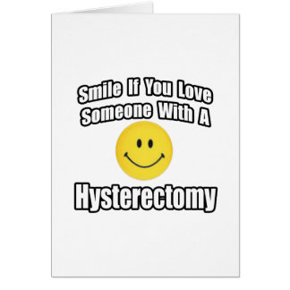 Lächeln Sie, wenn Sie jemanden mit einer Hysterekt