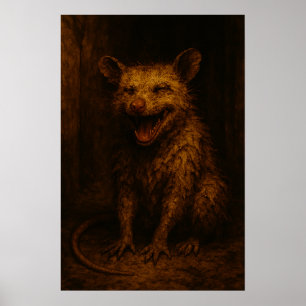 Lächeln sind kostenlos: Grinsende Gassenbeutelratt Poster