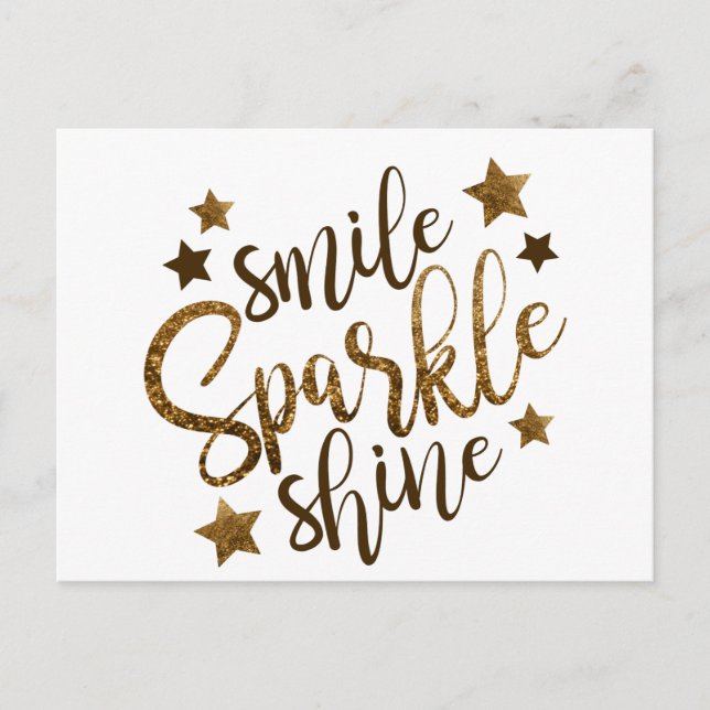 Lächeln, Sparkle, glänzen Postkarte (Vorderseite)