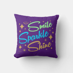 LÄCHELN, SPARKLE, SCHÖN! motivierend und inspirier Kissen