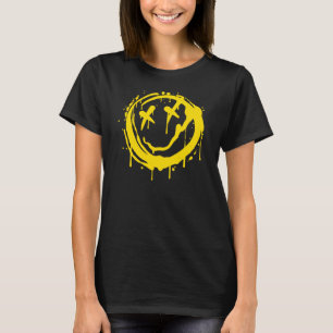 Lächeln-Spray-Kunst-Aufkleber T-Shirt