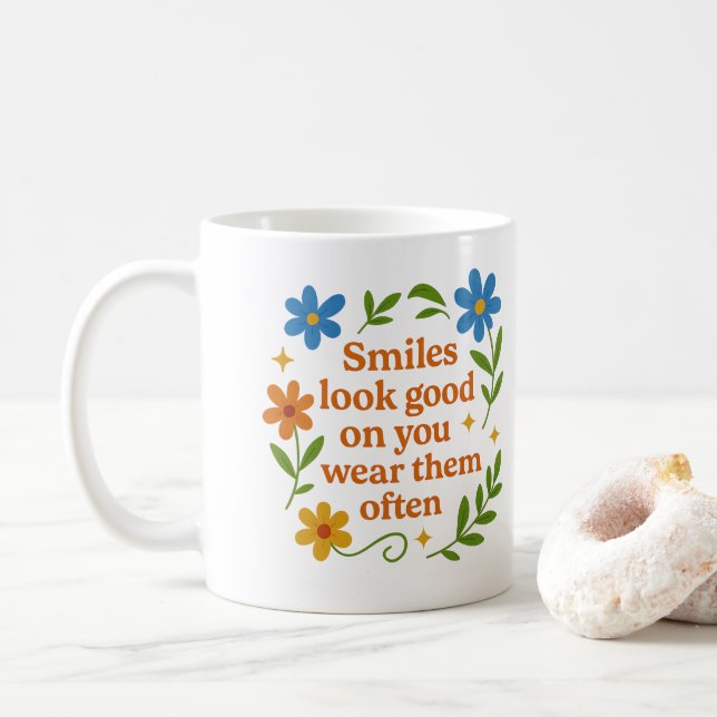 Lächeln steht dir gut - Tasse (Mit Donut)