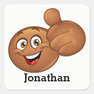 Lächeln treibt auf quadratischer aufkleber