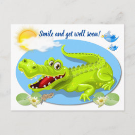 Lächeln und bald gut werden! postkarte