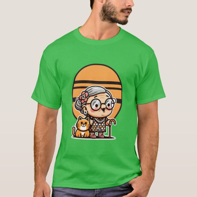 Lächeln und Katzen T-Shirt (Vorderseite)