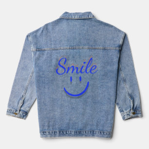 Lächeln - Verbreitung von Positivität und Glück Jeansjacke