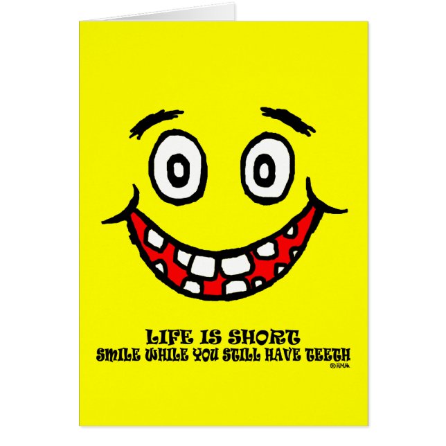 Lächeln, während Sie noch Zähne haben (Vorne)