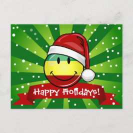 Lächeln Weihnachten Stil Rastafarian Flag
