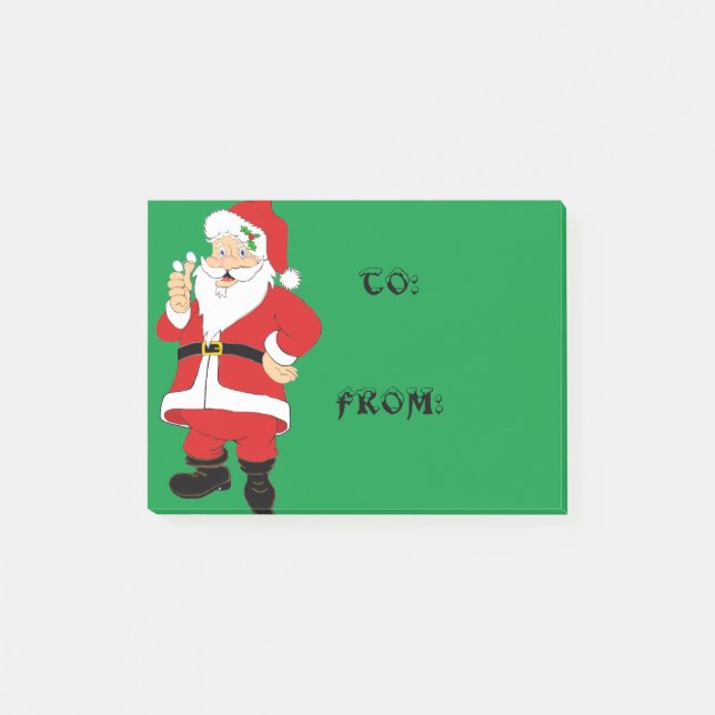 Lächeln Weihnachtsgeschenktags Post-it Klebezettel (Vorderseite)