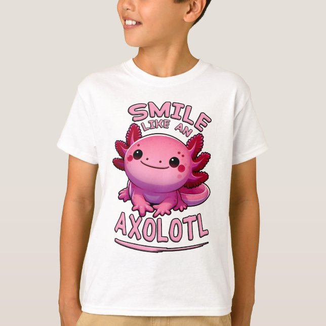 Lächeln wie Axolotl-Kinder T-Shirt (Vorderseite)