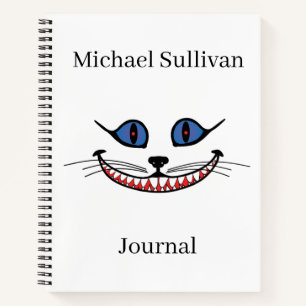 Lächeln wie die Grinsekatze PERSONALISIEREN Notizbuch