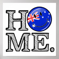 Lächelnd australische Flag Housewarming