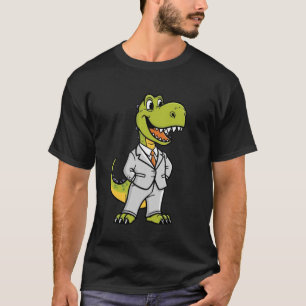 Lächelnd Dinosaurier mit einem Anzug-T - Shirt