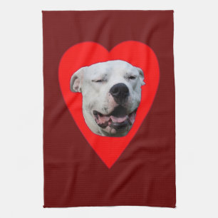Lächelnd Dogo Argentino Küchentuch
