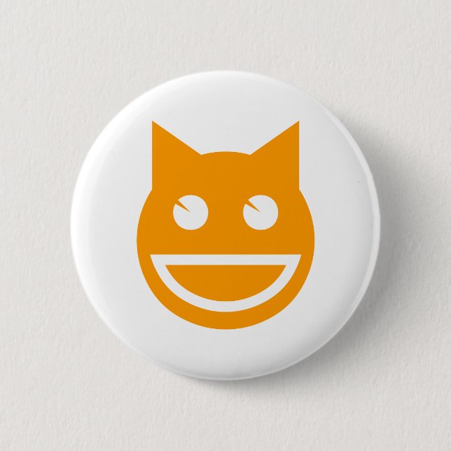 Lächelnd Emoji Cat Button (Vorderseite)
