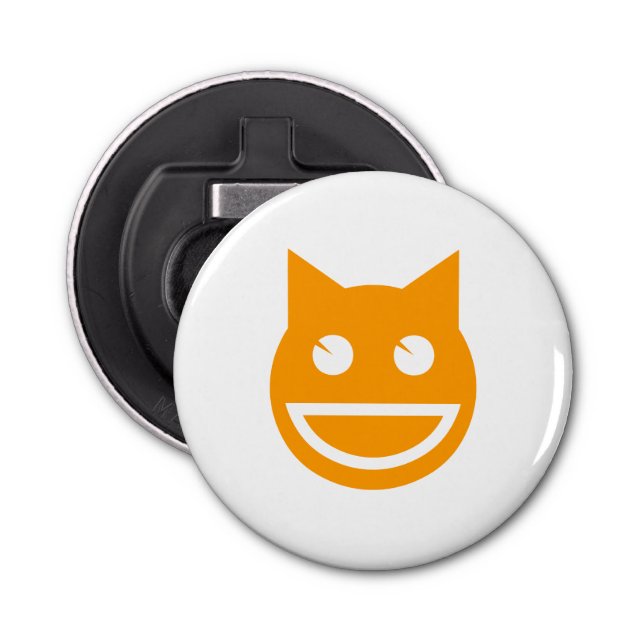 Lächelnd Emoji Cat Flaschenöffner (Vorderseite)