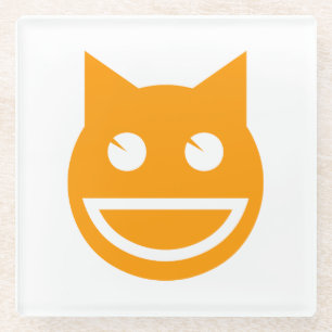 Lächelnd Emoji Cat Glasuntersetzer