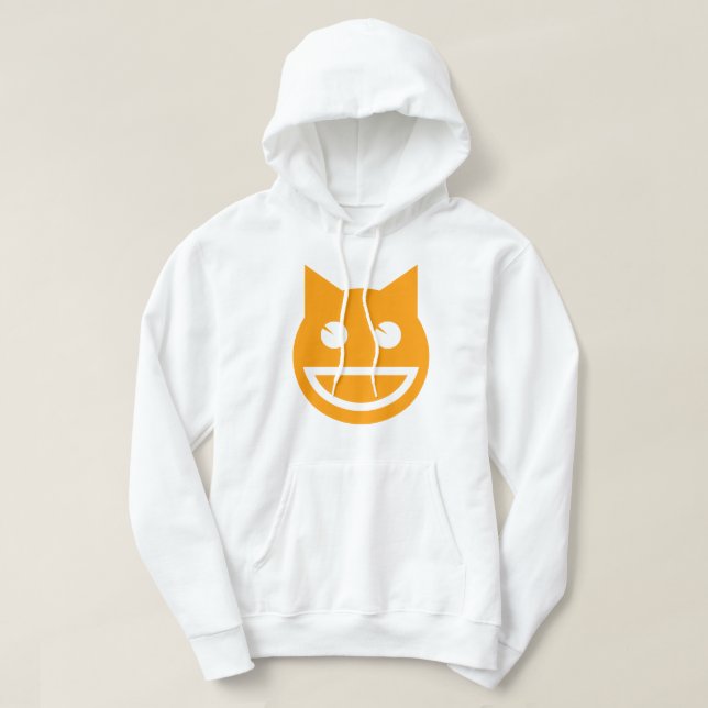 Lächelnd Emoji Cat Hoodie (Design vorne)