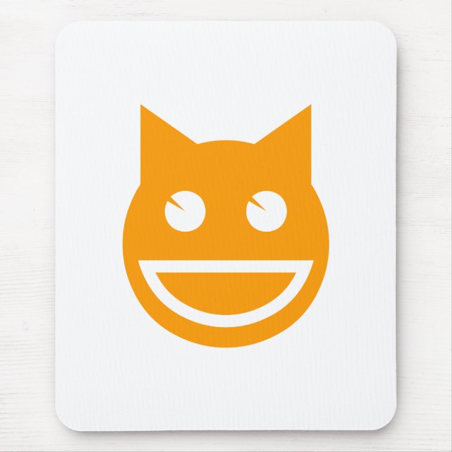 Lächelnd Emoji Cat Mousepad (Vorne)