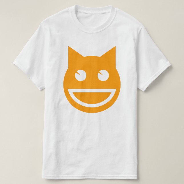 Lächelnd Emoji Cat T-Shirt (Design vorne)