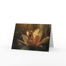 Lächelnd Fee in einer Blume, Frühlingsregen