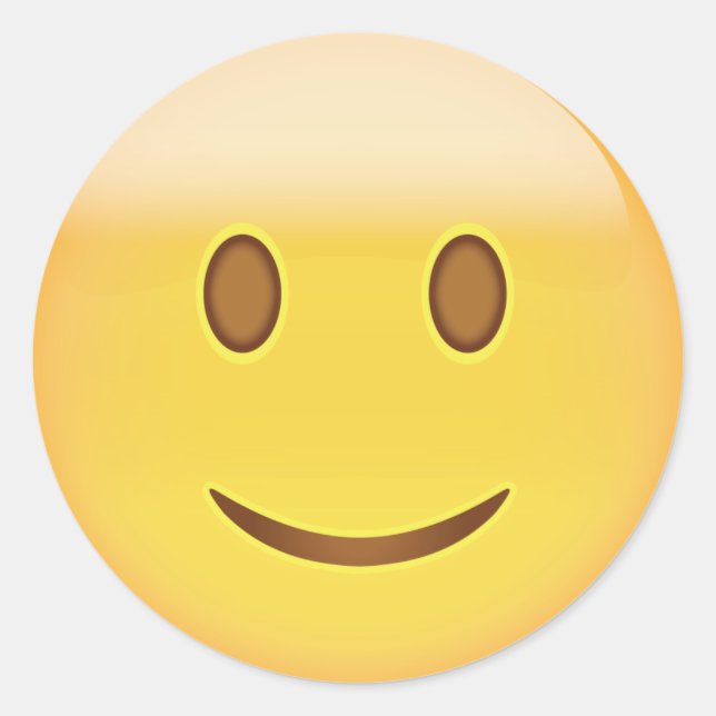 Lächelnd Gesicht Emoji Runder Aufkleber (Vorderseite)
