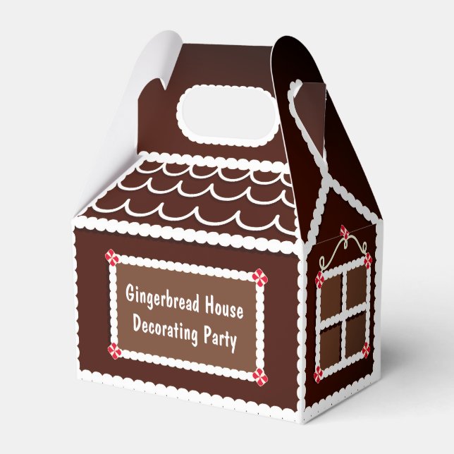 Lächelnd Gingerbread House Schokoladenpeppermint Geschenkschachtel (Vorderseite)
