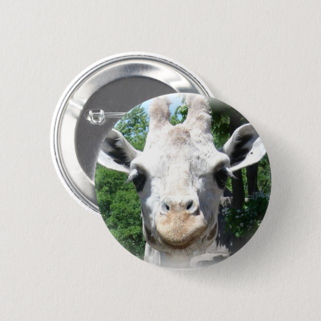 Lächelnd Giraffe Button (Vorne & Hinten)