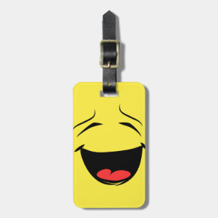 Lächelnd glückliches Gesicht Emoji Gepäckanhänger
