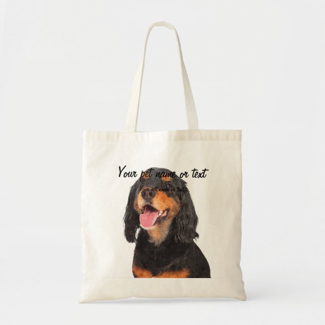 Lächelnd Gordon Setter Dog Tragetasche (Vorne)