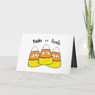 Lächelnd Halloween Maisbonbons Karte