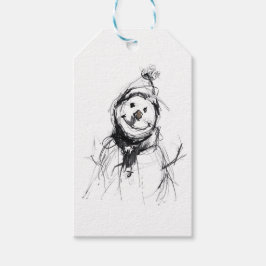 Lächelnd Happy Snowman Geschenkanhänger