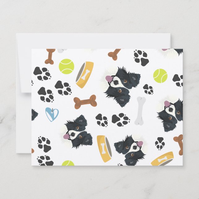 Lächelnd Hund Border Collie (Vorderseite)