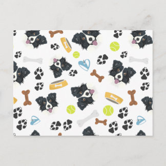 Lächelnd Hund Border Collie Postkarte