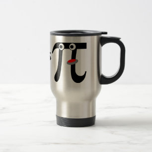 Lächelnd isst Pi Aluminium-Reisebecher Reisebecher